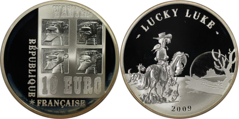 Europäische Münzen und Medaillen, Frankreich / France. Lucky Luke. 10 Euro 2009....