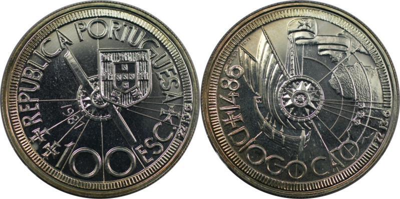 Europäische Münzen und Medaillen, Portugal. Diogo Cao. 100 Escudos 1987. 16,50 g...