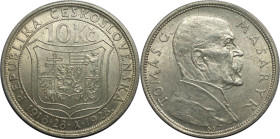 Europäische Münzen und Medaillen, Tschechoslowakei / Czechoslovakia. 10 Jahre Unabhängigkeit. 10 Kronen 1928. 10,0 g. 0.700 Silber. 0.23 OZ. KM 12. St...
