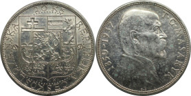 Europäische Münzen und Medaillen, Tschechoslowakei / Czechoslovakia. 20 Kronen 1937, auf den Tod von Präsident Masaryk. 12,0 g. 0.700 Silber. 0.27 OZ....