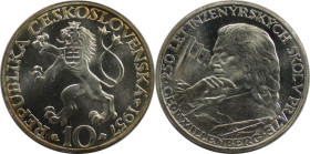 Europäische Münzen und Medaillen, Tschechoslowakei / Czechoslovakia. 250 Jahre der Tschechischen Technischen Universität. 10 Kronen 1957. 12,0 g. 0.50...
