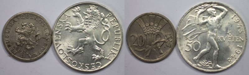 Europäische Münzen und Medaillen, Tschechoslowakei / Czechoslovakia, Lots und Sa...
