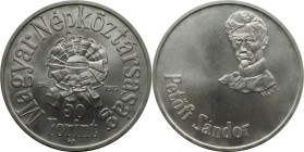 Europäische Münzen und Medaillen, Ungarn / Hungary. 150. Jahrestag - Geburt von Sándor Petőfi. 50 Forint 1973. 16,0 g. 0.640 Silber. 0.33 OZ. KM 599. ...