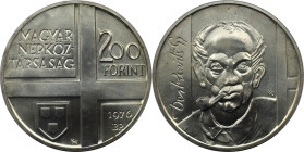 Europäische Münzen und Medaillen, Ungarn / Hungary. Malerserie: Gyula Derkovits. 200 Forint 1976, Silber. 0.58 OZ. KM 609. Stempelglanz