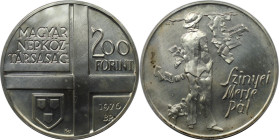 Europäische Münzen und Medaillen, Ungarn / Hungary. Ungarische Maler - Pal Szinyei Merse. 200 Forint 1976, Silber. 0.58 OZ. KM 608. Stempelglanz