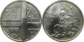 Europäische Münzen und Medaillen, Ungarn / Hungary. Ungarische Maler - Mihaly Munkacsy. 200 Forint 1976, Silber. 0.58 OZ. KM 607. Stempelglanz