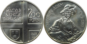 Europäische Münzen und Medaillen, Ungarn / Hungary. Malerserie: Manyoki Adam. 200 Forint 1977, Silber. 0.58 OZ. KM 610. Stempelglanz