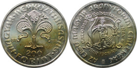 Europäische Münzen und Medaillen, Ungarn / Hungary. 1. Ungarischer Gold-Forint. 200 Forint 1978. 28,0 g. 0.640 Silber. 0.58 OZ. KM 614. Stempelglanz