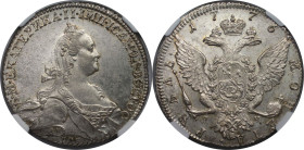 Russische Münzen und Medaillen, Katharina II. (1762-1796). Rubel 1776 SPB Ja Ch, Silber. NGC MS 62