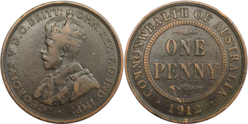 Weltmünzen und Medaillen, Australien / Australia. George V. 1 Penny 1912. Bronze...