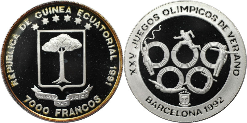 Weltmünzen und Medaillen, Äquatorial Guinea / Equatorial Guinea. Olympia 1992, B...