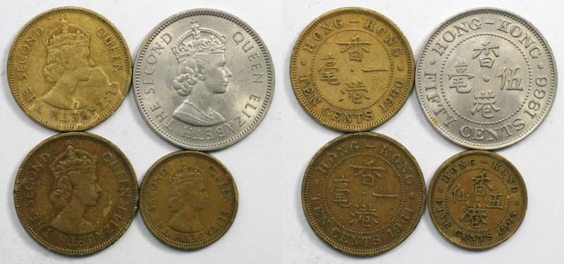 Weltmünzen und Medaillen, Hong Kong, Lots und Sammlungen. 5 Cents 1965, 10 Cents...