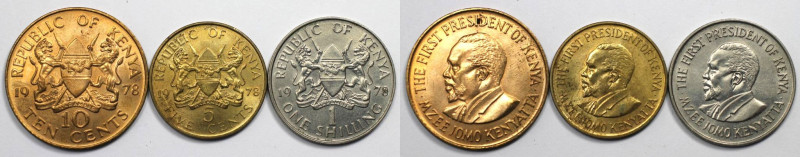 Weltmünzen und Medaillen, Kenia / Kenya, Lots und Sammlungen. 5 Cents, 10 Cents,...