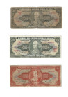 Banknoten, Brasilien / Brazil, Lots und Sammlungen. 2 x 500 Cruzeiros ND (1958-60) Serie 744A, 1163A, Pick 164c, 164d, IV, II. 1000 Cruzeiros ND (1960...