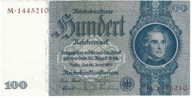 Banknoten, Deutschland / Germany. Deutsches Reich, Drittes Reich. Reichsbanknote 100 Reichsmark 1935. Ro.176b. I