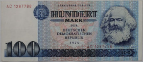 Banknoten, Deutschland / Germany. Deutsche Demokratische Republik (1948-1989). 100 Mark 1975. I