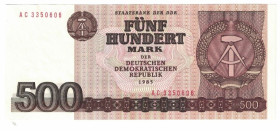 Banknoten, Deutschland / Germany. DDR. 500 Mark 1985. Ro.365a. I