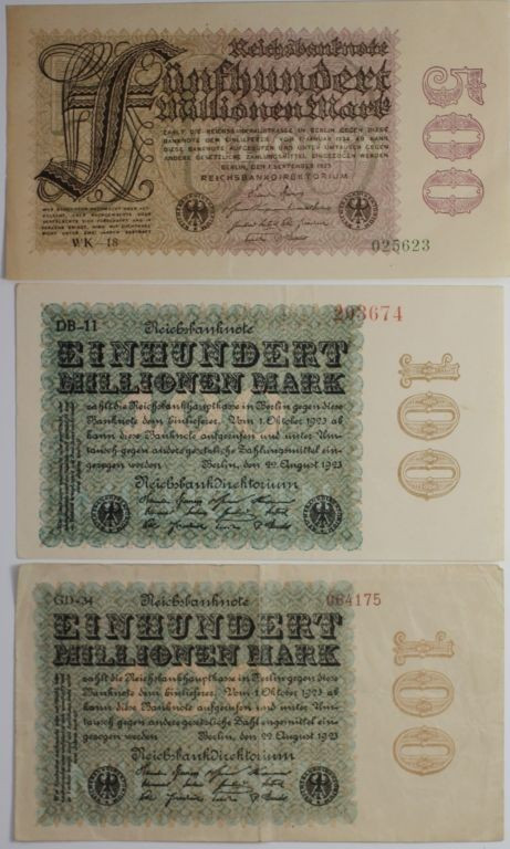 Banknoten, Deutschland / Germany, Lots und Sammlungen. Reichsbanknote. 2 x 100 M...