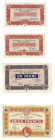 Banknoten, Frankreich / France, Lots und Sammlungen. Nancy. 2 x 50 Centimes 1918, 1920. 1 Franc 1921. 2 Francs 1919. Lot von 4 Banknoten. I-II