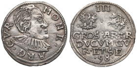 Duchy of Courland, 3 groschen 1598, Mitau R6
