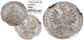 Germany, Prussia, 18 groschen 1753, Koenigsberg - NGC MS64 MAX