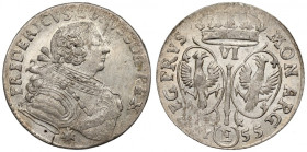Germany, Preussen, Friedrich II, 6 groschen 1755, E
