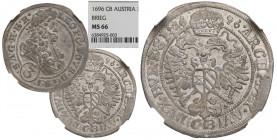 Schlesien under Habsburgs, Leopold I, 3 kreuzer 1696 - NGC MS66 MAX