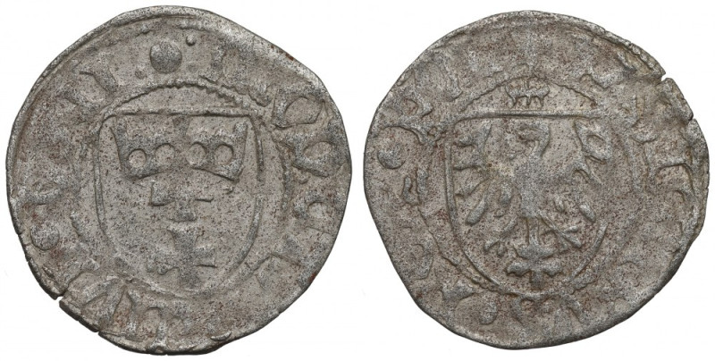 Casimir IV Jagellon, Schilling without date, Danzig Ładny egzemplarz. Awers: w o...