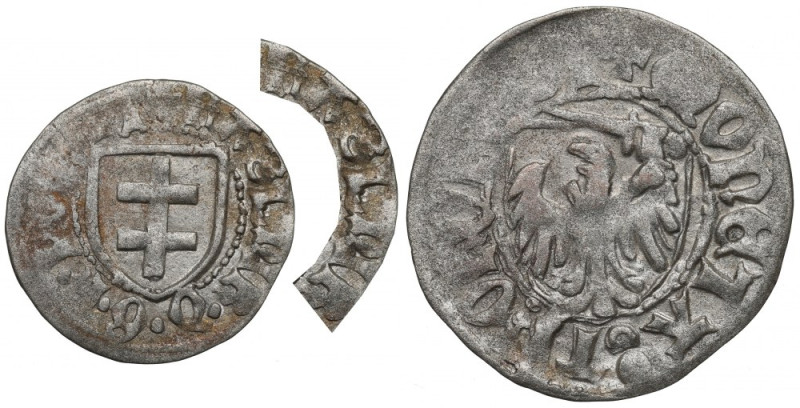 Casimir IV Jagellon, Schilling without date, Thorn Ładny egzemplarz, typowo nied...