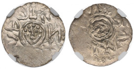 Boleslaus III, Denarius before 1107, Breslau - NGC MS63 R8/RR