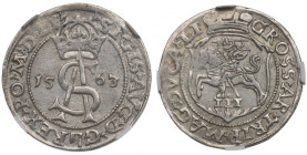 Sigismund II Augustus, 3 groschen 1563, Vilnius - LI/LI NGC MS61