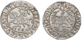 Sigismund II Augustus, Halfgroat 1556, Vilnius - NGC MS63 R