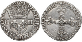 France/Poland, Henri III, 1/4 ecu 1581, La Rochelle