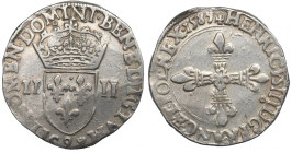 France/Poland, Henri III, 1/4 ecu 1587, Rennes