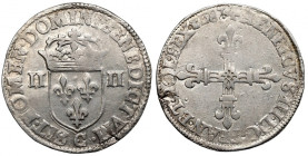 France/Poland, Henri III, 1/4 ecu 1587, Saint Lo