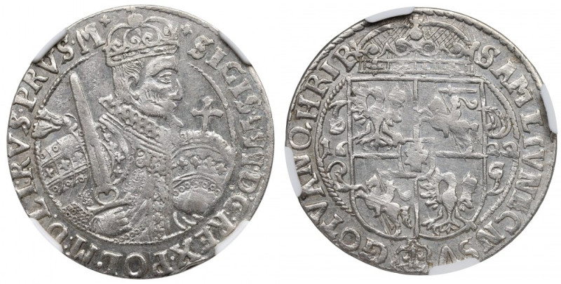 Sigismund III Vasa, Ort 1622, Bromberg - NGC MS62 Piękny, menniczy egzemplarz. O...