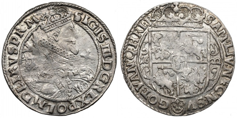 Sigismund III, 18 groschen 1622, Bromberg Ładny egzemplarz. Nieodnotowany przez ...