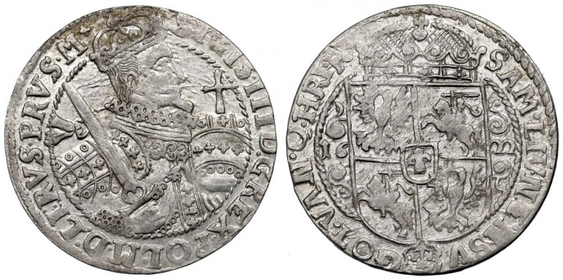 Sigismund III, 18 groschen 1622, Bromberg - NGC AU58 Przepiękny egzemplarz w sta...