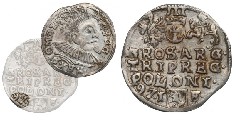 Sigismund III, 3 groschen 1597, Lublin Pięknie zachowany, okołomenniczy egzempla...