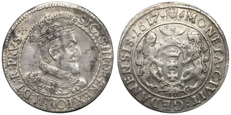 Sigismund III, 18 groschen 1617, Danzig Ładny egzemplarz z dobrze zachowanym poł...