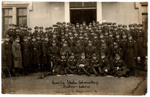 II RP, Fotografia Oficerska Szkoła Administracji, Kraków 1925 Na odwrocie podpis...