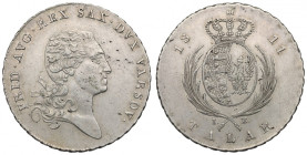 Duchy of Warsaw, Friedrich August I, 1 thaler 1811 IB R3