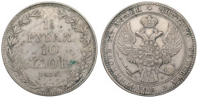 Poland under Russia, Nicholas I, 1-1/2 rouble=10 zloty 1836 MW, Warsaw