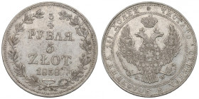 Poland under Russia, Nicholas I, 3/4 rouble=5 zloty 1838 MW