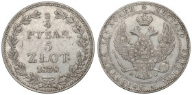 Poland under Russia, Nicholas I, 3/4 rouble=5 zloty 1838 MW