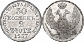 Poland under Russia, Nicholas I, 3/4 rouble=5 zloty 1837 Warsaw
