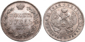 Poland under Russia, Nicholas I, Rouble 1844 MW, Warsaw