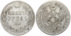 Russia, Nicholas I, Rouble 1847 MW