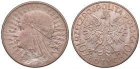 II Republic of Poland, 10 zlotych 1932, Women's Head, London