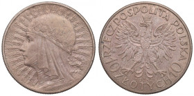 II Republic of Poland, 10 zlotych 1932, Women's Head, London